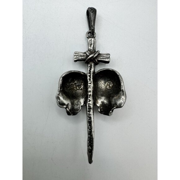 Alchemy Gothic Final Rest Pendant  Goth 2007 Skull Cross Pewter DISCONTINUED - Picture 3 of 6